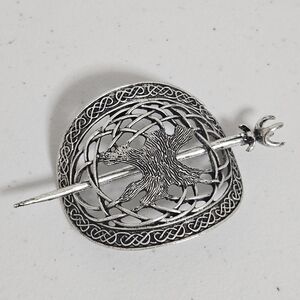 New Viking Nordic Celtic Knots Silver Slide Hairpins‎ Hair Stick Scottish